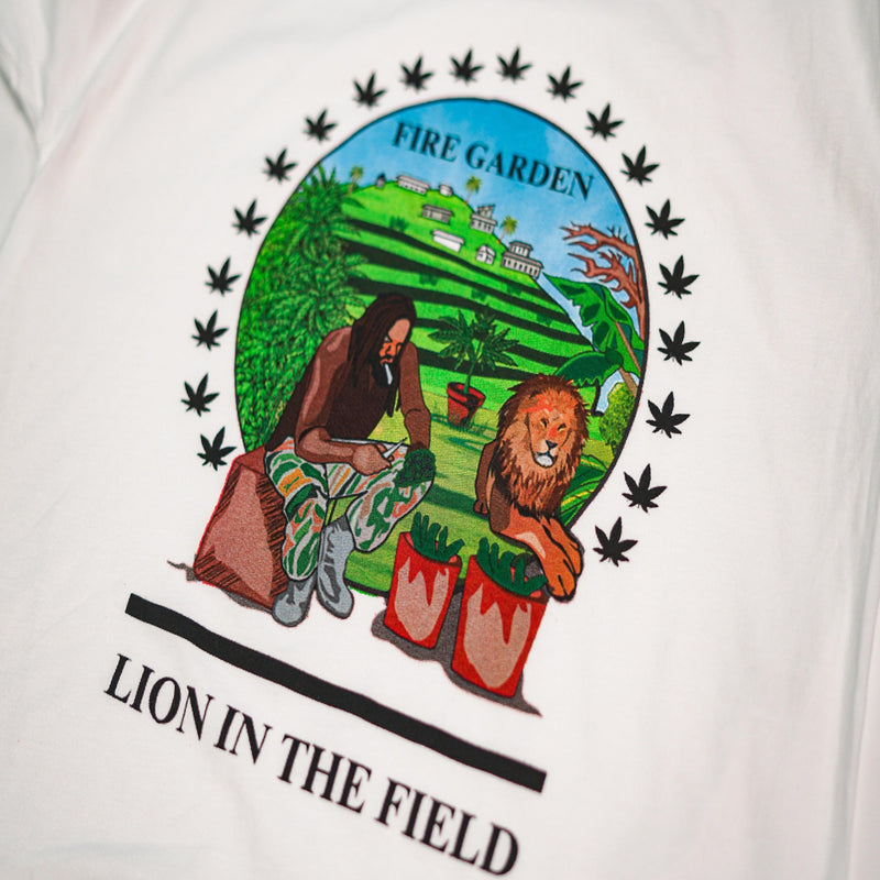 Fyah Clothing Trimming Flower Lion in the field T-Shirt 100-210