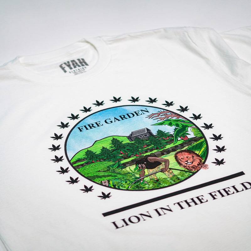 Fyah Clothing The Feeding Lion in the field T-Shirt 100-209