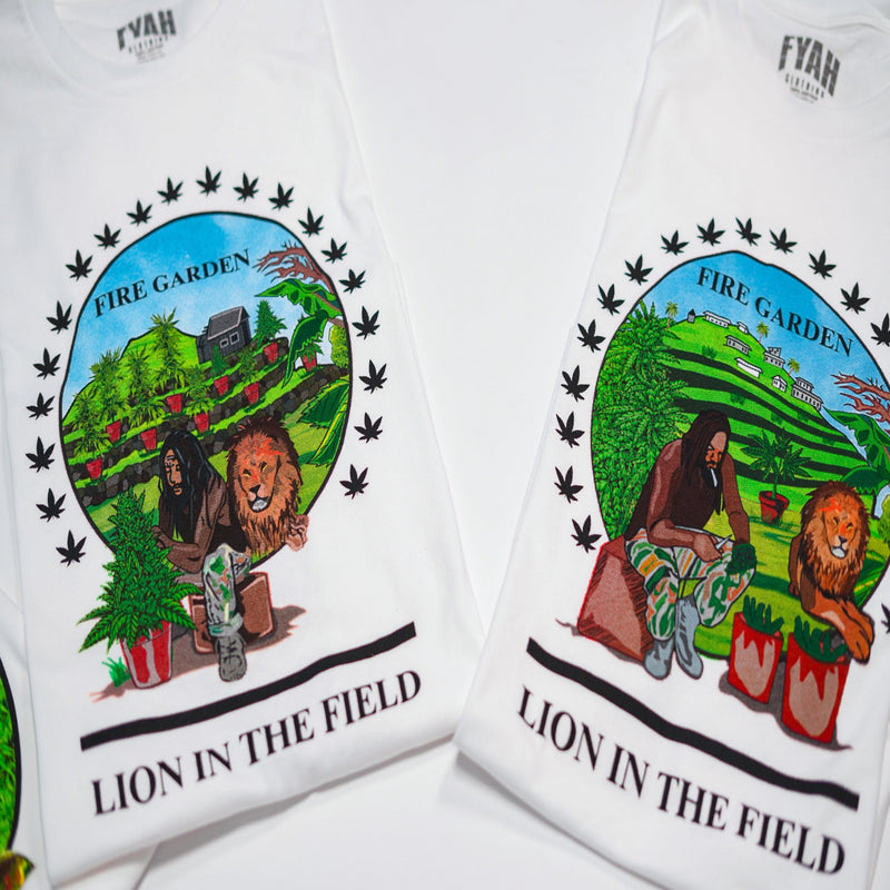 Fyah Clothing Trimming Flower Lion in the field T-Shirt 100-210