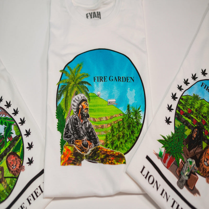 Fyah Clothing Meditations Lion in the field T-Shirt 100-208