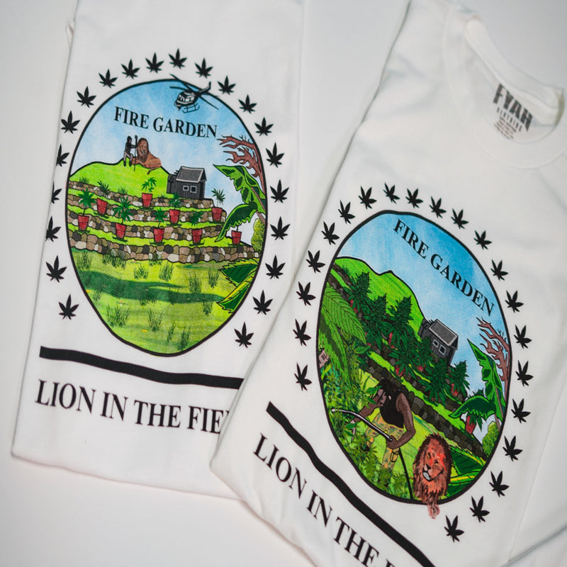 Fyah Clothing Guerrilla Farmer Lion in the field T-Shirt 100-206