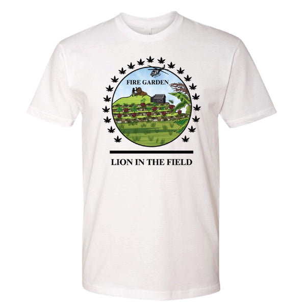 Fyah Clothing Guerrilla Farmer Lion in the field T-Shirt 100-206